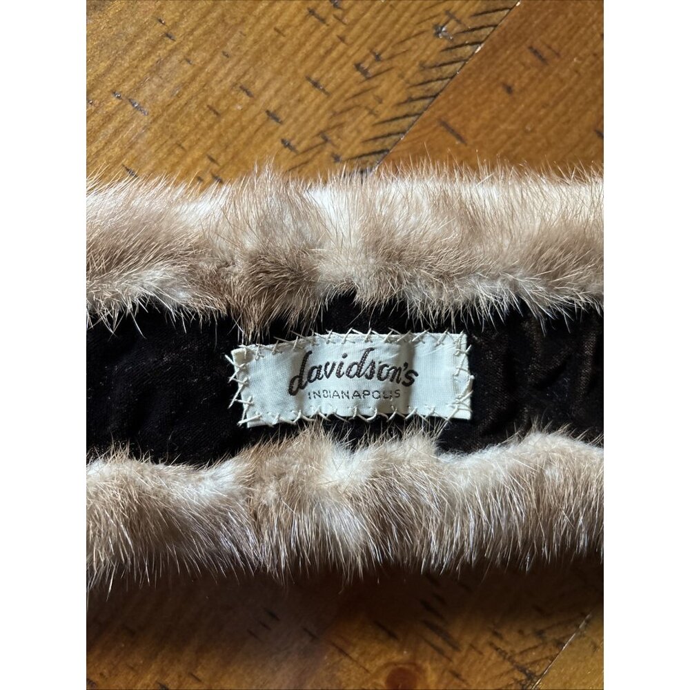 Davidsons Of Indianapolis Mink Collar Or Stole Vintage Brown - Picture 3 of 7